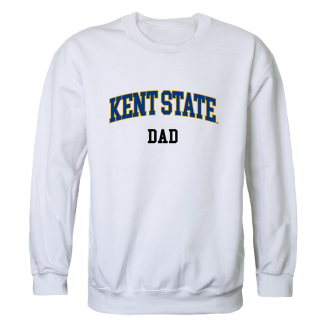 KSU Kent State University The Golden Eagles Dad Fleece Crewneck Pullover Sweatshirt Heather Grey-Campus-Wardrobe