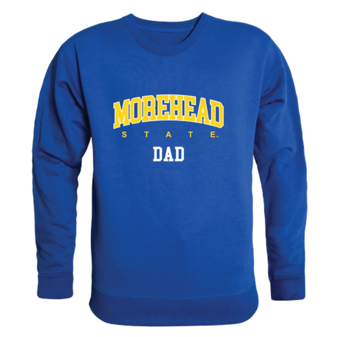 MSU Morehead State University Eagles Dad Fleece Crewneck Pullover Sweatshirt Heather Grey-Campus-Wardrobe