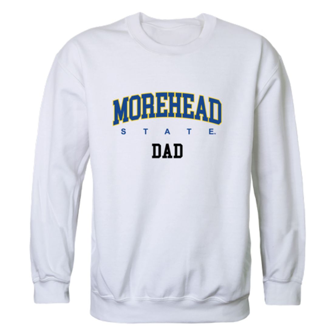 MSU Morehead State University Eagles Dad Fleece Crewneck Pullover Sweatshirt Heather Grey-Campus-Wardrobe