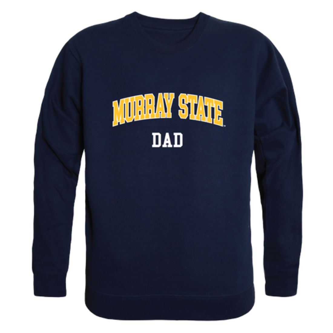 MSU Murray State University Racers Dad Fleece Crewneck Pullover Sweatshirt Heather Grey-Campus-Wardrobe
