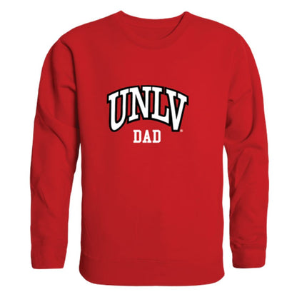 UNLV University of Nevada Las Vegas Rebels Dad Fleece Crewneck Pullover Sweatshirt Heather Grey-Campus-Wardrobe