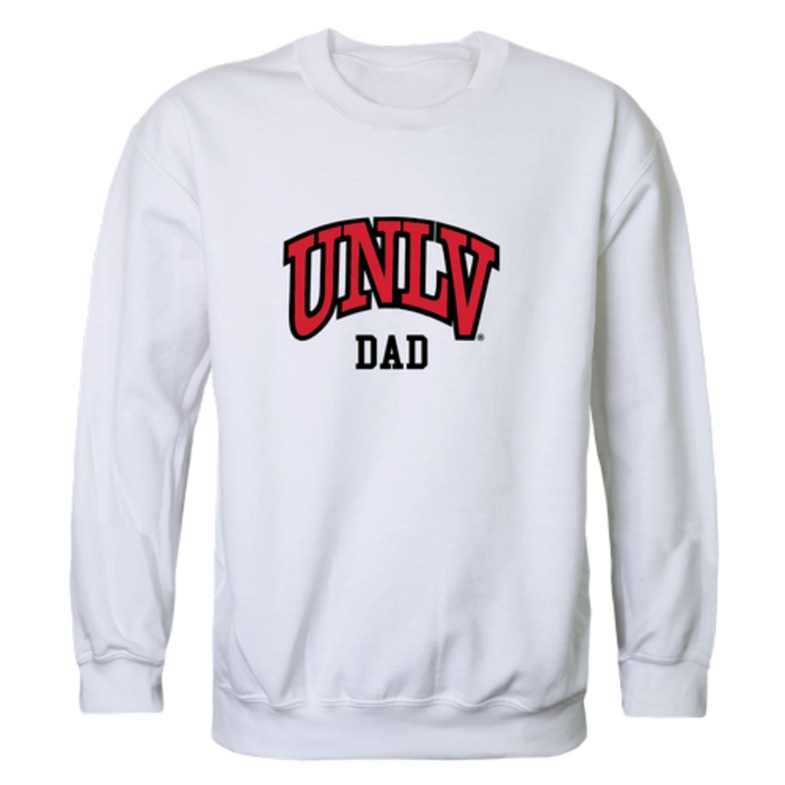 UNLV University of Nevada Las Vegas Rebels Dad Fleece Crewneck Pullover Sweatshirt Heather Grey-Campus-Wardrobe
