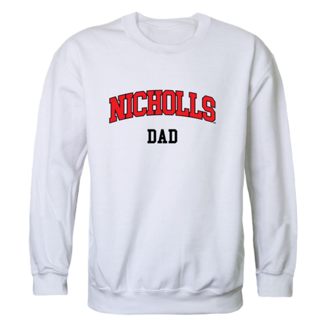 Nicholls State University Colonels Dad Fleece Crewneck Pullover Sweatshirt Heather Grey-Campus-Wardrobe