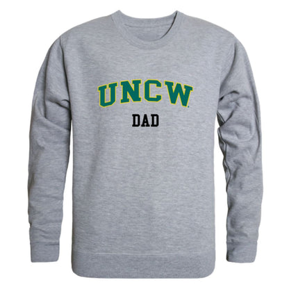 UNCW University of North Carolina Wilmington Seahawks Dad Fleece Crewneck Pullover Sweatshirt Heather Charcoal-Campus-Wardrobe