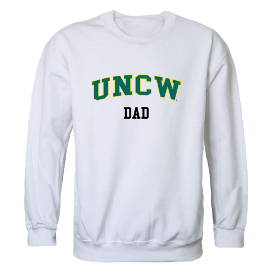 UNCW University of North Carolina Wilmington Seahawks Dad Fleece Crewneck Pullover Sweatshirt Heather Charcoal-Campus-Wardrobe