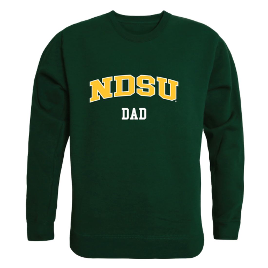 NDSU North Dakota State University Bison Thundering Herd Dad Fleece Crewneck Pullover Sweatshirt Forest-Campus-Wardrobe