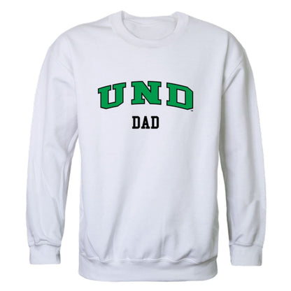 UND University of North Dakota Fighting Hawks Dad Fleece Crewneck Pullover Sweatshirt Heather Charcoal-Campus-Wardrobe