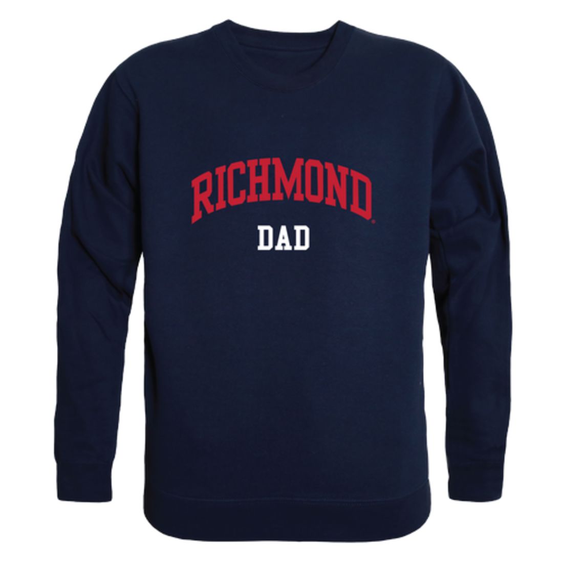 University of Richmond Spiders Dad Fleece Crewneck Pullover Sweatshirt Heather Grey-Campus-Wardrobe