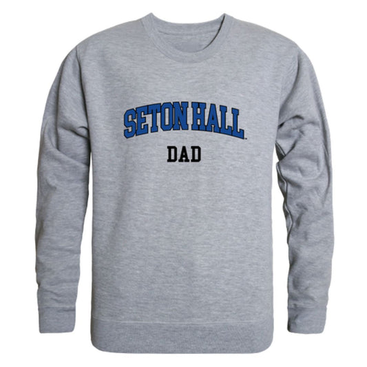 SHU Seton Hall University Pirates Dad Fleece Crewneck Pullover Sweatshirt Heather Grey-Campus-Wardrobe