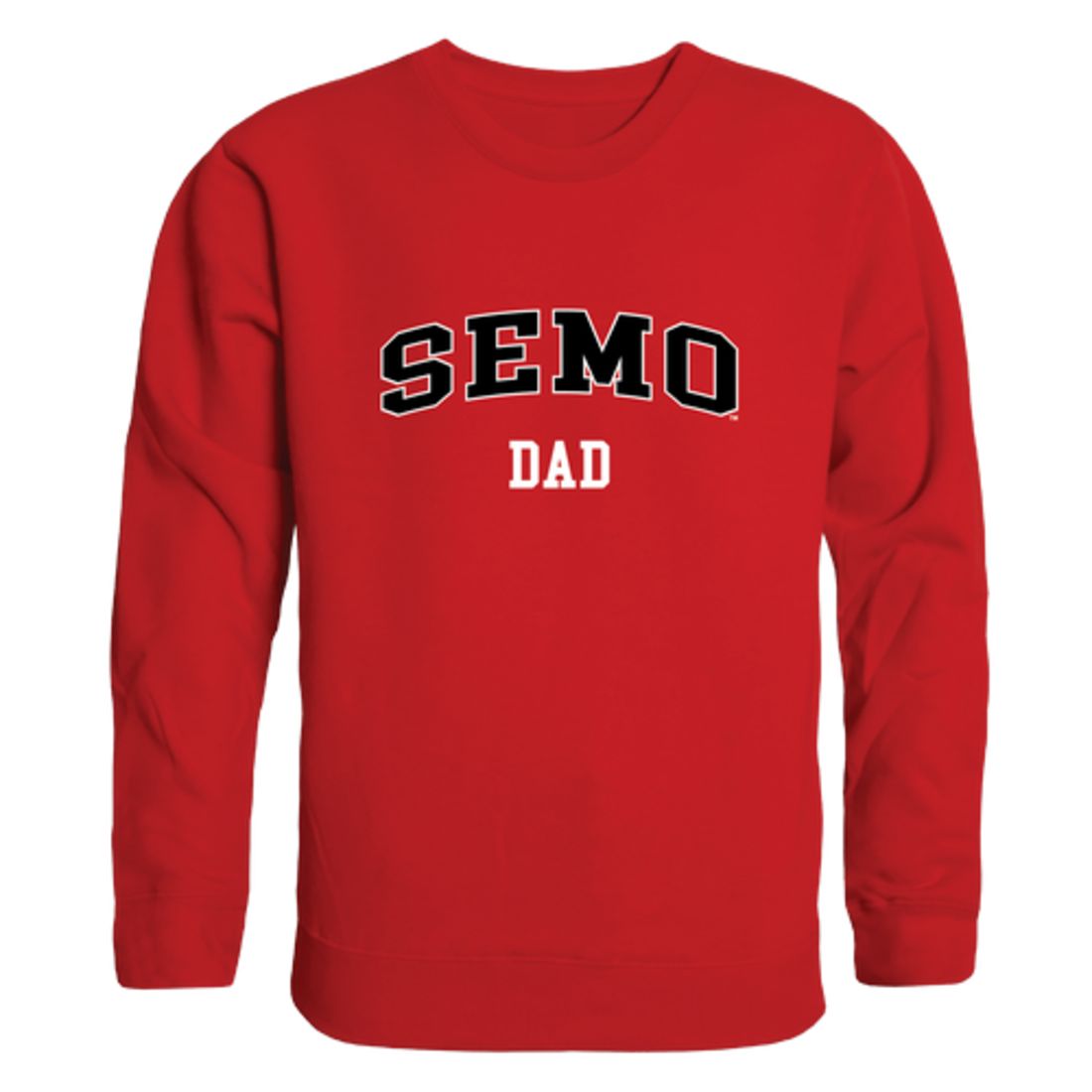 SEMO Southeast Missouri State University Redhawks Dad Fleece Crewneck Pullover Sweatshirt Heather Grey-Campus-Wardrobe