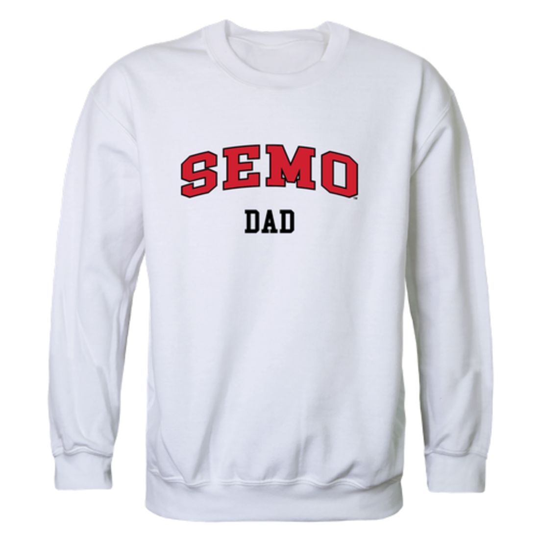 SEMO Southeast Missouri State University Redhawks Dad Fleece Crewneck Pullover Sweatshirt Heather Grey-Campus-Wardrobe