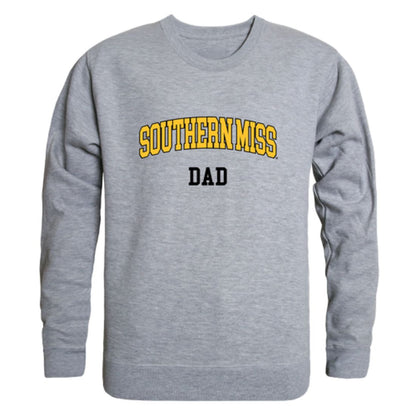 USM University of Southern Mississippi Golden Eagles Dad Fleece Crewneck Pullover Sweatshirt Black-Campus-Wardrobe