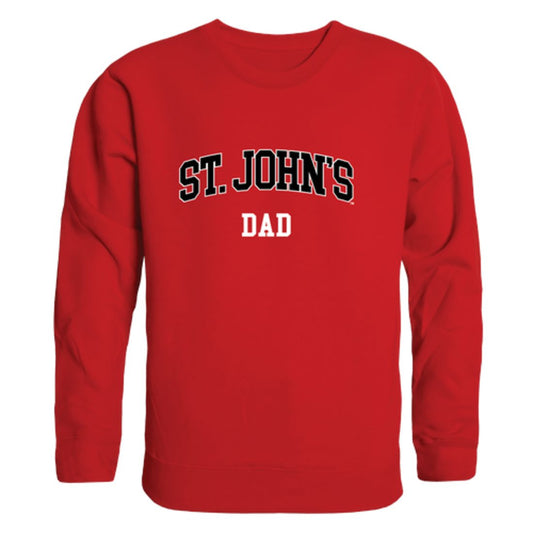 Mouseover Image, St. John's University Red Storm Dad Fleece Crewneck Pullover Sweatshirt Heather Grey-Campus-Wardrobe
