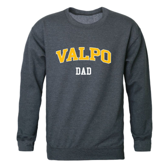 Valparaiso University Crusaders Dad Fleece Crewneck Pullover Sweatshirt Heather Charcoal-Campus-Wardrobe