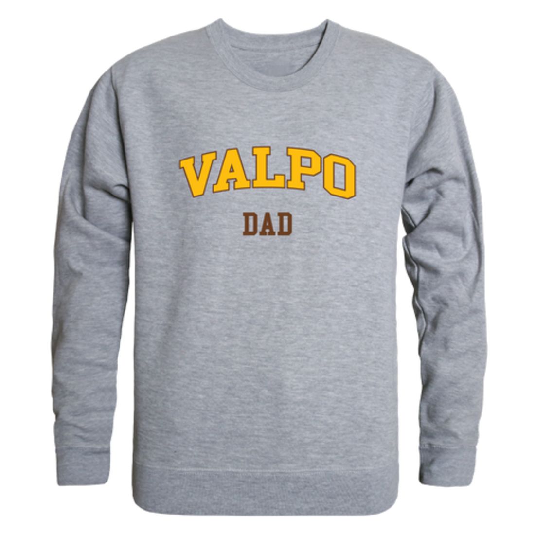 Valparaiso University Crusaders Dad Fleece Crewneck Pullover Sweatshirt Heather Charcoal-Campus-Wardrobe