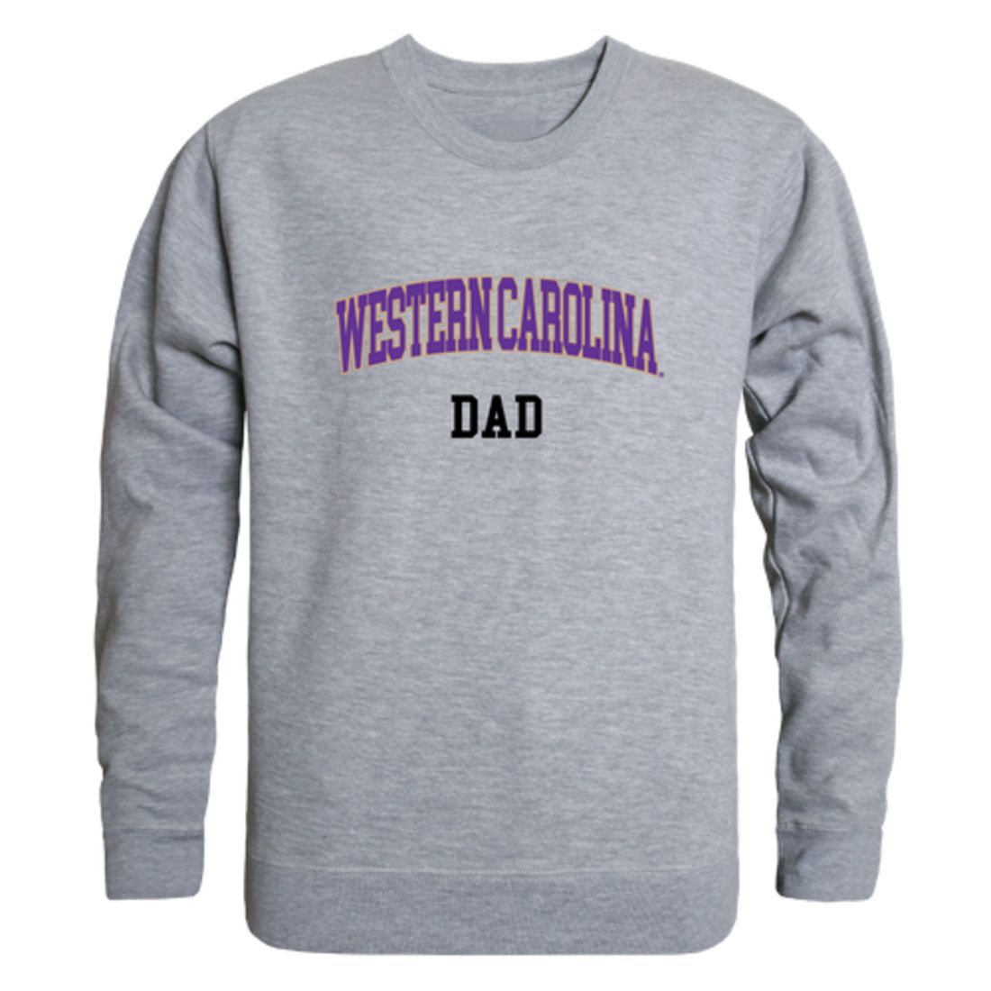 WCU Western Carolina University Catamounts Dad Fleece Crewneck Pullover Sweatshirt Heather Charcoal-Campus-Wardrobe