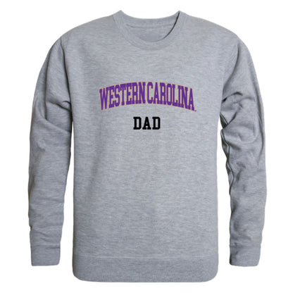 WCU Western Carolina University Catamounts Dad Fleece Crewneck Pullover Sweatshirt Heather Charcoal-Campus-Wardrobe