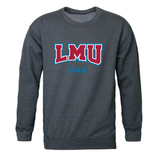 LMU Loyola Marymount University Lions Dad Fleece Crewneck Pullover Sweatshirt Heather Charcoal-Campus-Wardrobe