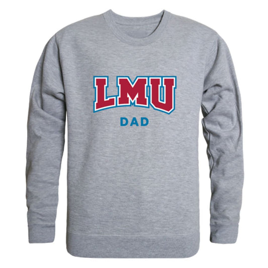 Mouseover Image, LMU Loyola Marymount University Lions Dad Fleece Crewneck Pullover Sweatshirt Heather Charcoal-Campus-Wardrobe