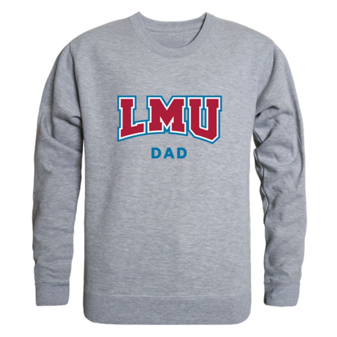 LMU Loyola Marymount University Lions Dad Fleece Crewneck Pullover Sweatshirt Heather Charcoal-Campus-Wardrobe