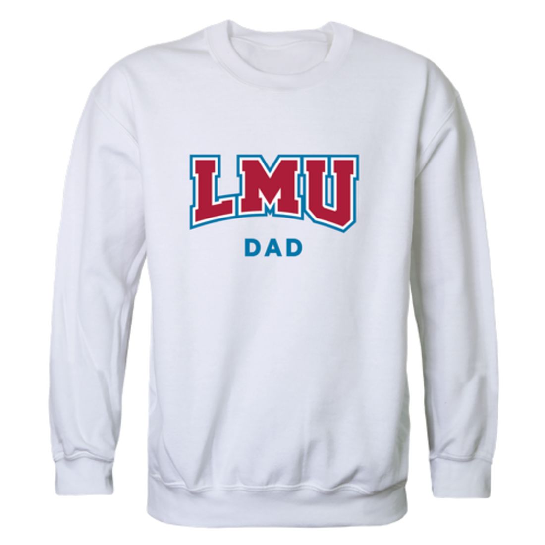 LMU Loyola Marymount University Lions Dad Fleece Crewneck Pullover Sweatshirt Heather Charcoal-Campus-Wardrobe