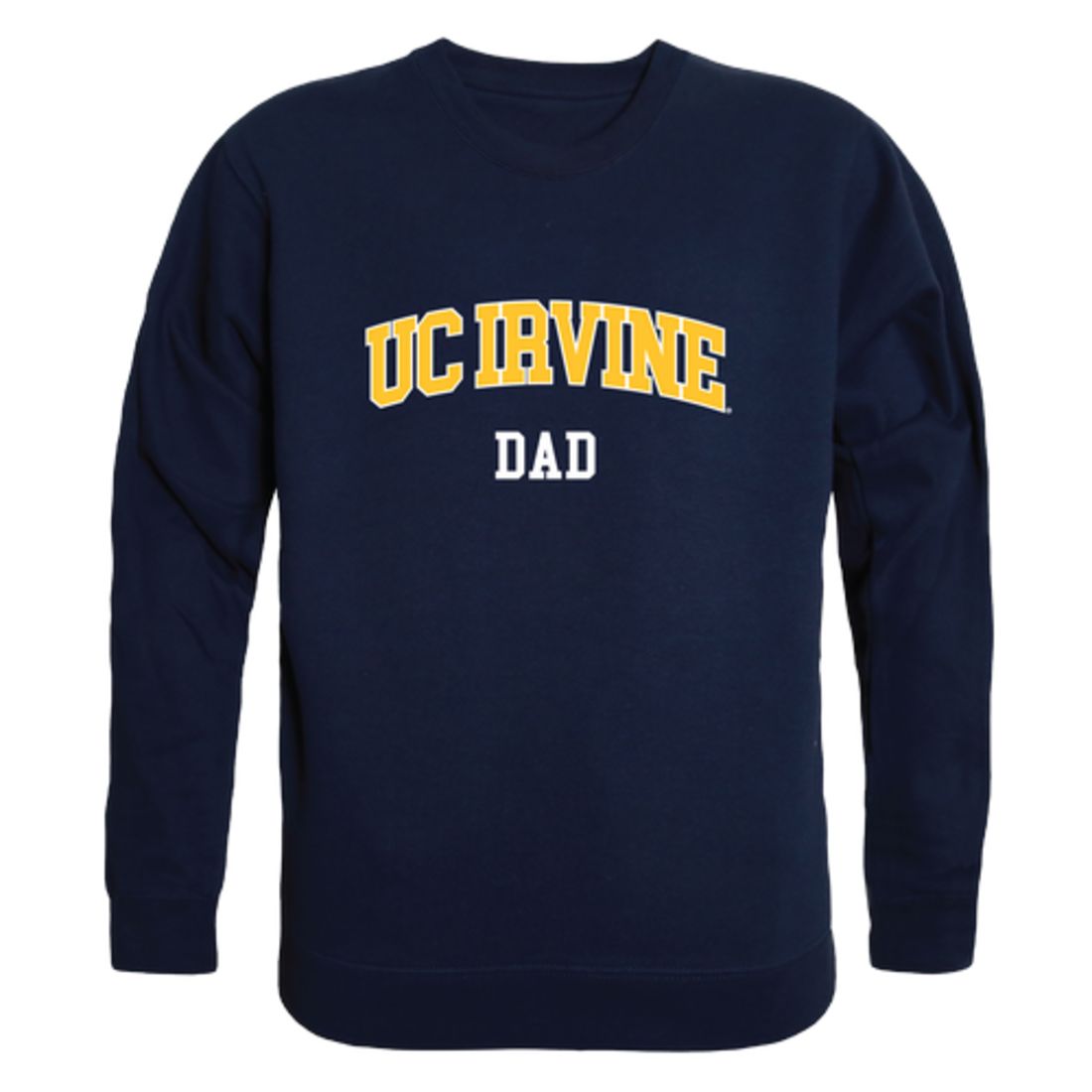 University of California UC Irvine Anteaters Dad Fleece Crewneck Pullover Sweatshirt Heather Grey-Campus-Wardrobe