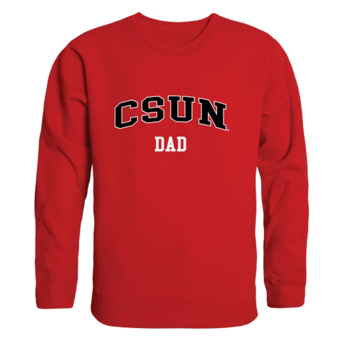 CSUN California State University Northridge Matadors Dad Fleece Crewneck Pullover Sweatshirt Heather Grey-Campus-Wardrobe