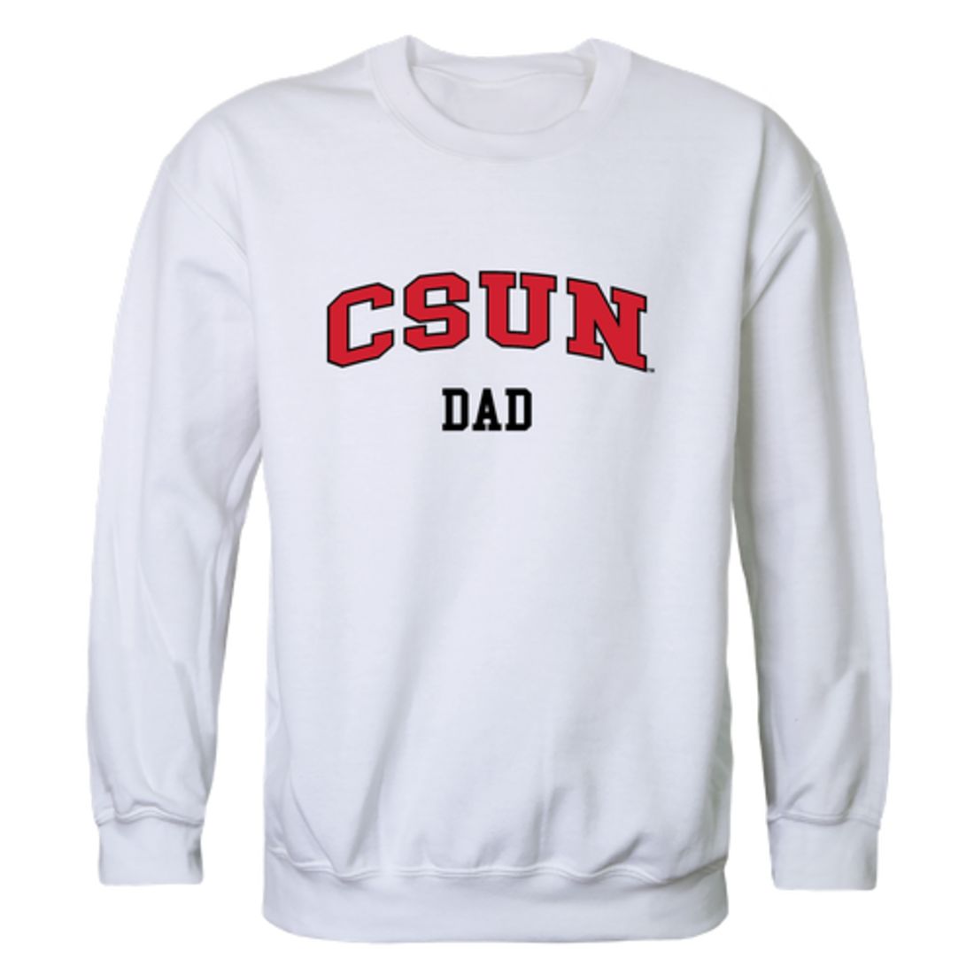 CSUN California State University Northridge Matadors Dad Fleece Crewneck Pullover Sweatshirt Heather Grey-Campus-Wardrobe