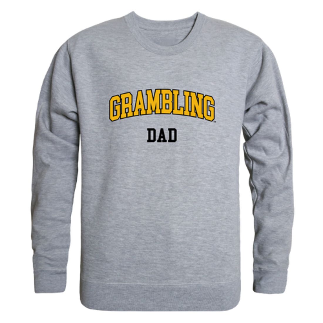 GSU Grambling State University Tigers Dad Fleece Crewneck Pullover Sweatshirt Black-Campus-Wardrobe