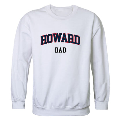 Howard University Bison Dad Fleece Crewneck Pullover Sweatshirt Heather Grey-Campus-Wardrobe
