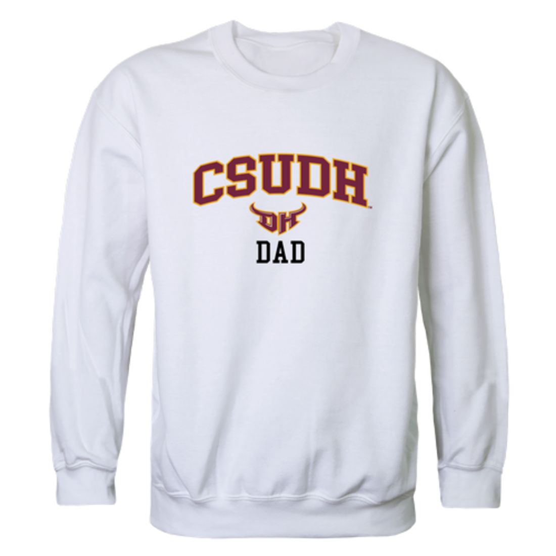 CSUDH California State University Dominguez Hills Toros Dad Fleece Crewneck Pullover Sweatshirt