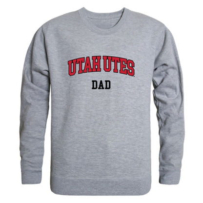 University of Utah Utes Dad Fleece Crewneck Pullover Sweatshirt