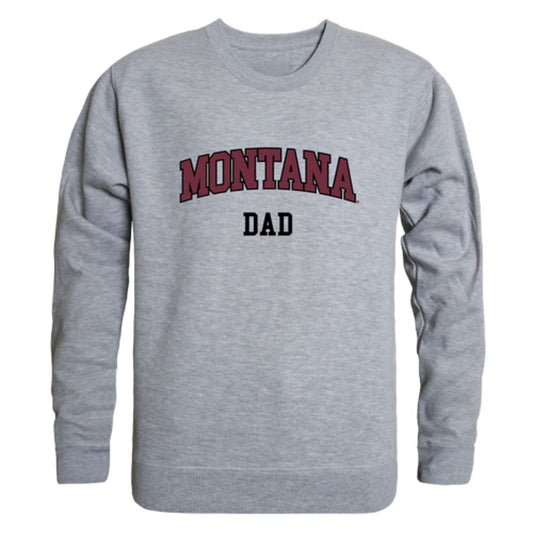 University of Montana Grizzlies Dad Fleece Crewneck Pullover Sweatshirt