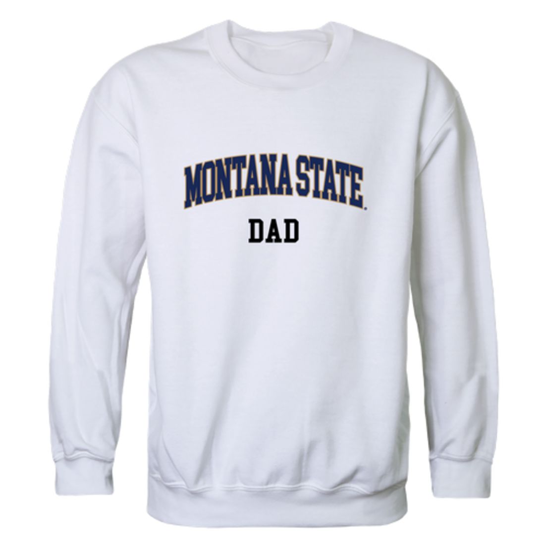 Montana State University Bobcats Dad Fleece Crewneck Pullover Sweatshirt