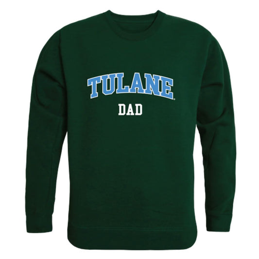 Tulane University Green Waves Dad Fleece Crewneck Pullover Sweatshirt
