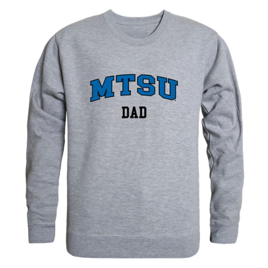 Middle Tennessee State University Blue Raiders Dad Fleece Crewneck Pullover Sweatshirt