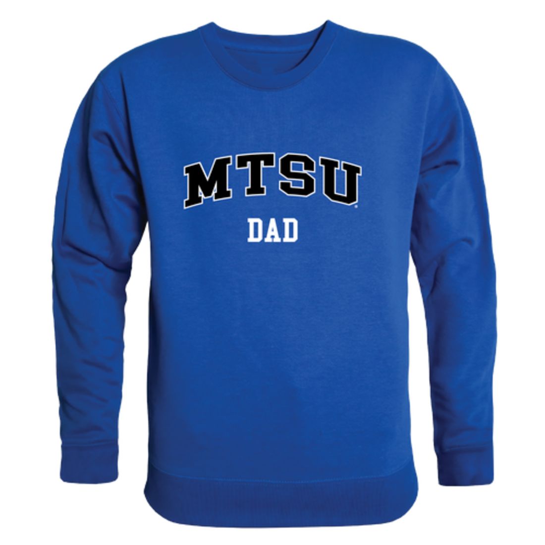 Middle Tennessee State University Blue Raiders Dad Fleece Crewneck Pullover Sweatshirt