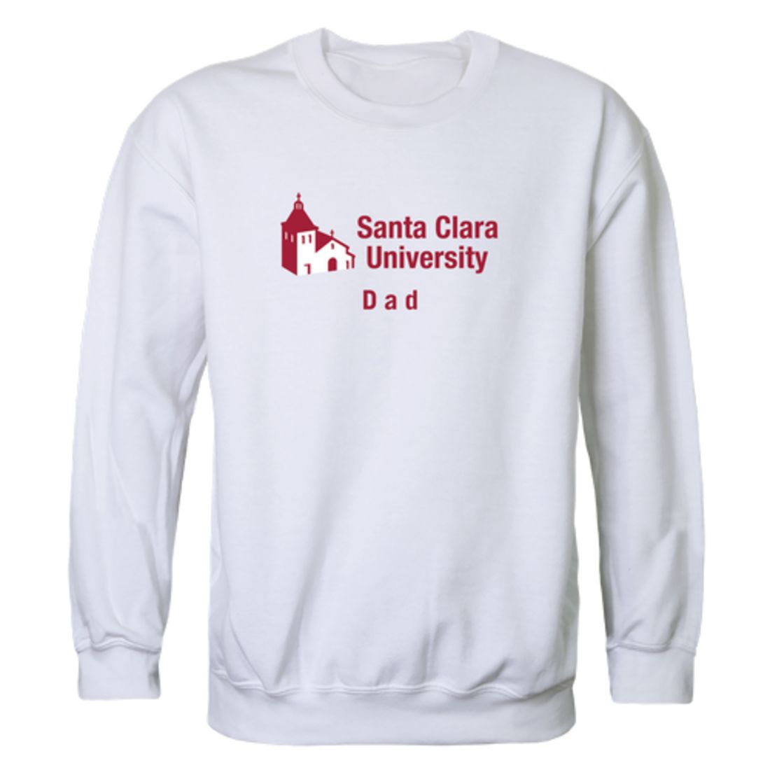 Santa Clara University Broncos Dad Fleece Crewneck Pullover Sweatshirt