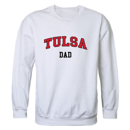 University of Tulsa Golden Golden Hurricane Dad Fleece Crewneck Pullover Sweatshirt Heather Grey-Campus-Wardrobe