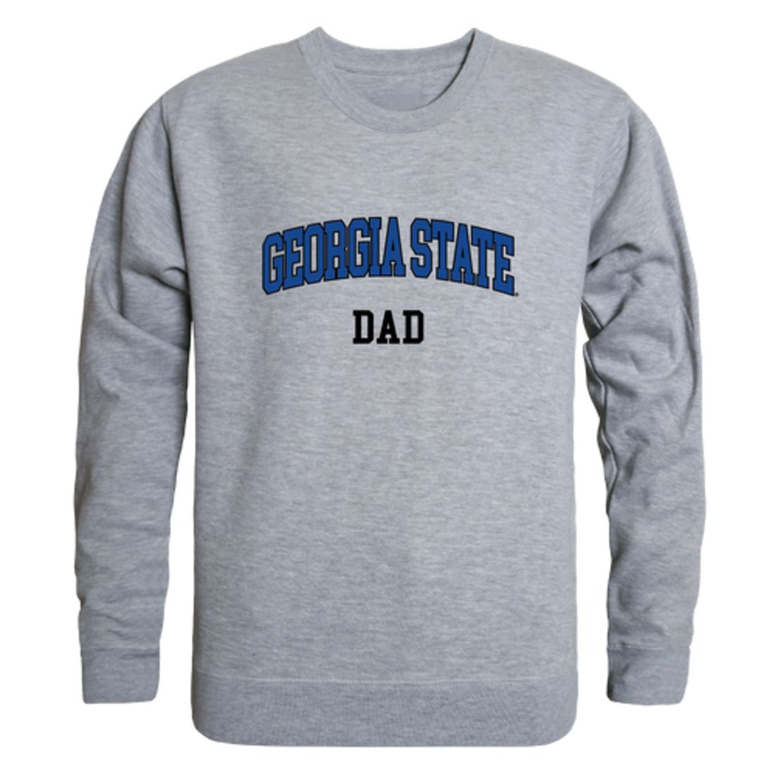 GSU Georgia State University Panthers Dad Fleece Crewneck Pullover Sweatshirt Heather Grey-Campus-Wardrobe