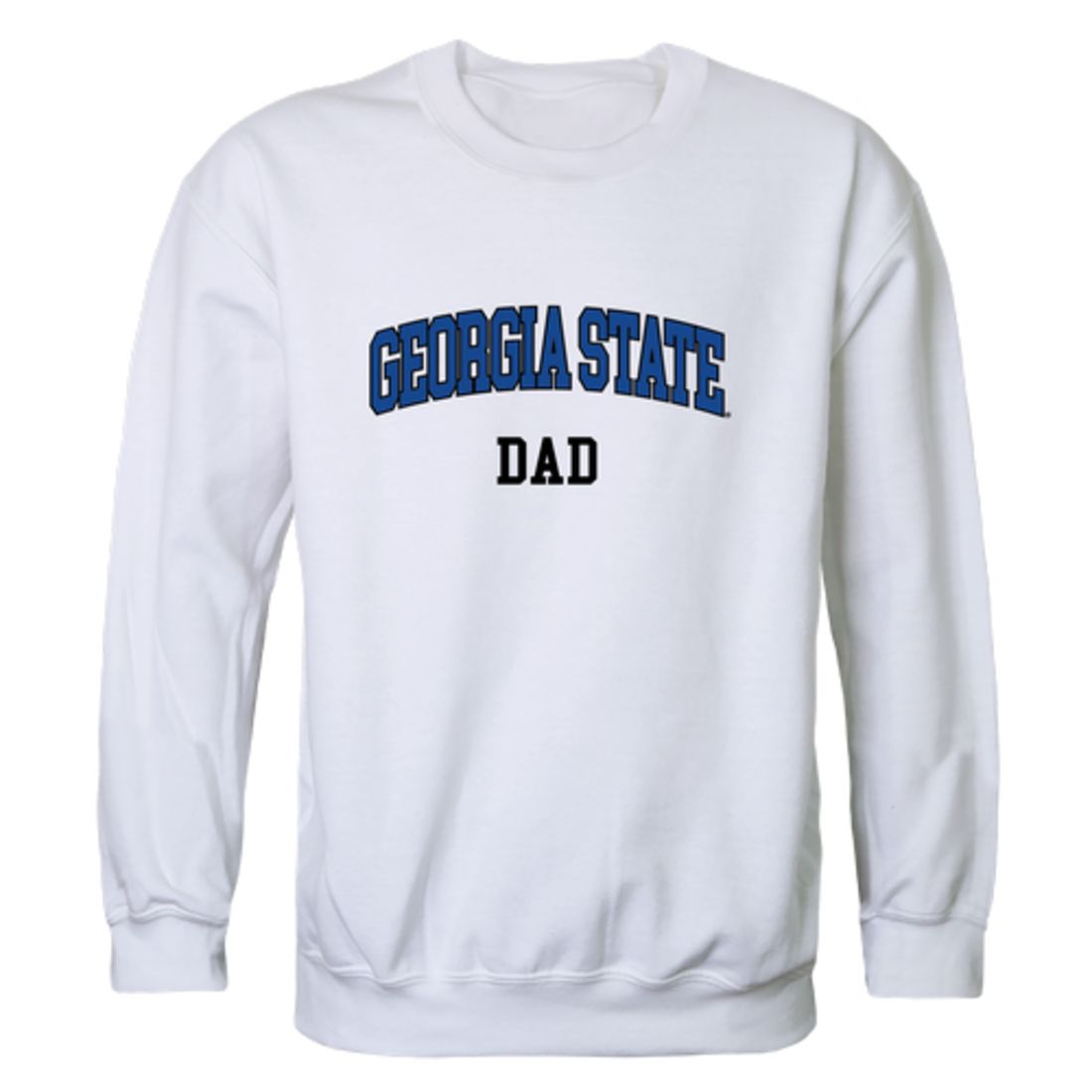 GSU Georgia State University Panthers Dad Fleece Crewneck Pullover Sweatshirt Heather Grey-Campus-Wardrobe