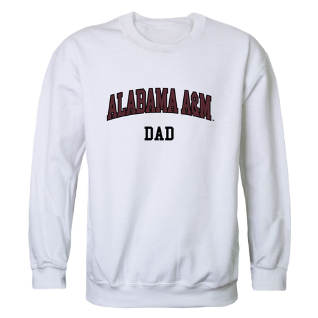 AAMU Alabama A&M University Bulldogs Dad Fleece Crewneck Pullover Sweatshirt Heather Grey-Campus-Wardrobe