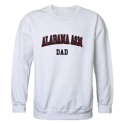 AAMU Alabama A&M University Bulldogs Dad Fleece Crewneck Pullover Sweatshirt Heather Grey-Campus-Wardrobe