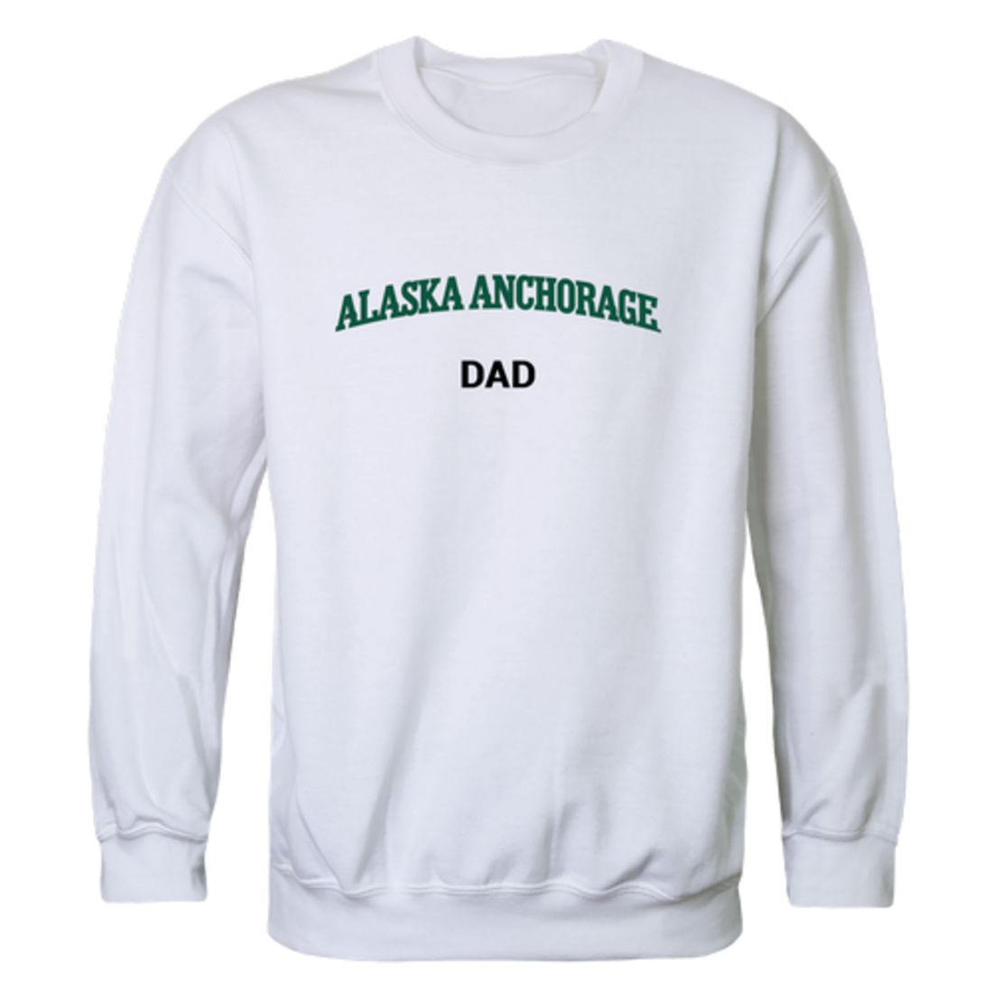 UAA University of Alaska Anchorage Sea Wolves Dad Fleece Crewneck Pullover Sweatshirt Forest-Campus-Wardrobe