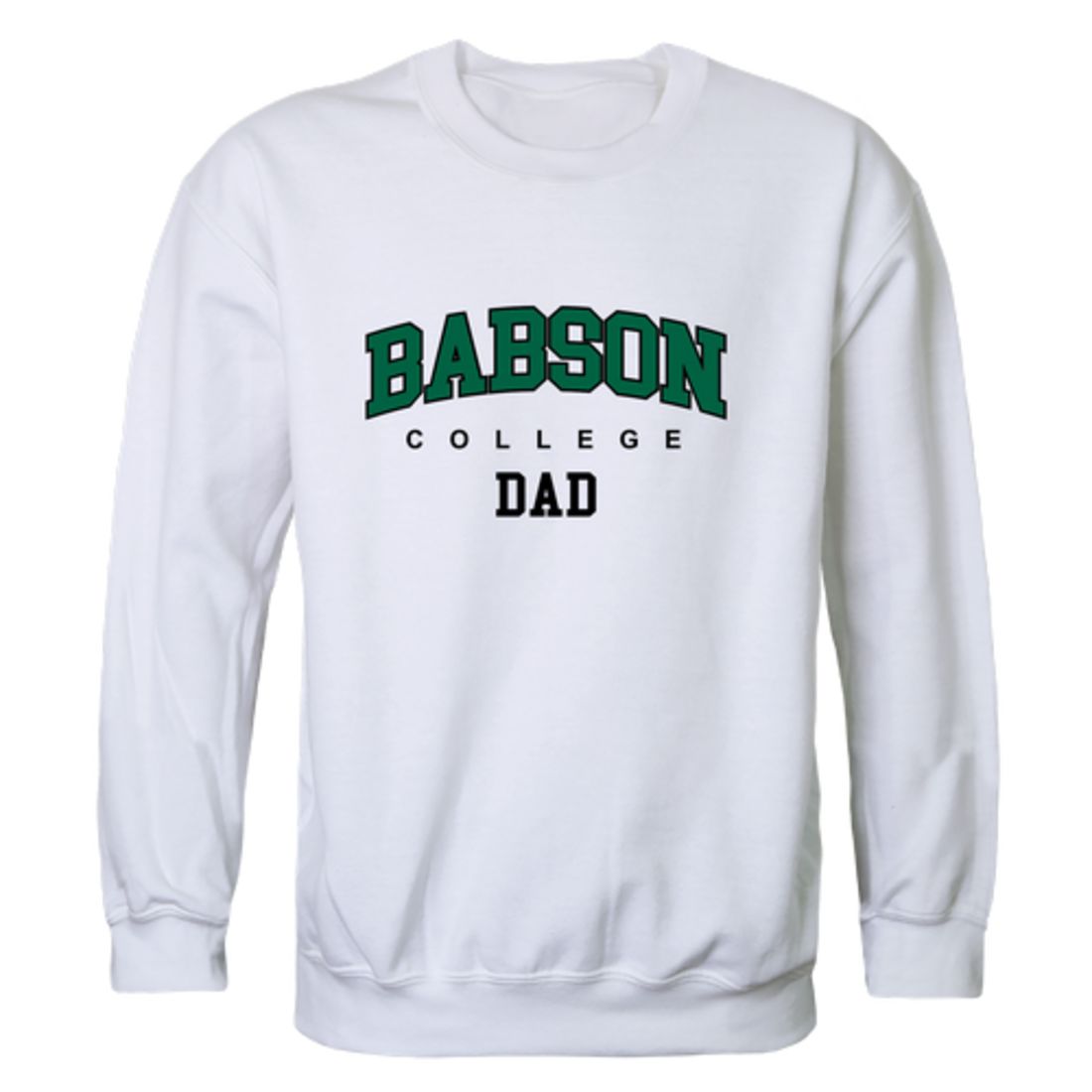 Babson College Beavers Dad Fleece Crewneck Pullover Sweatshirt Forest-Campus-Wardrobe