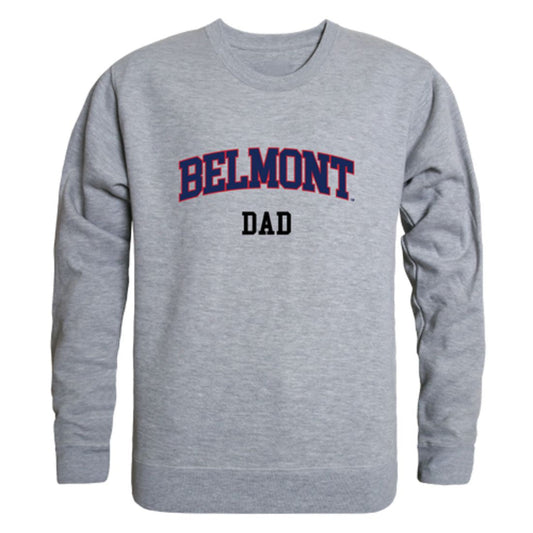 Belmont State University Bruins Dad Fleece Crewneck Pullover Sweatshirt Heather Grey-Campus-Wardrobe