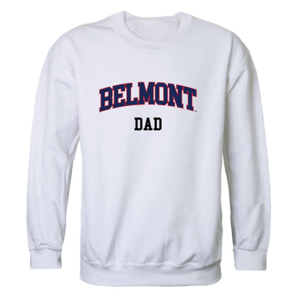Belmont State University Bruins Dad Fleece Crewneck Pullover Sweatshirt Heather Grey-Campus-Wardrobe