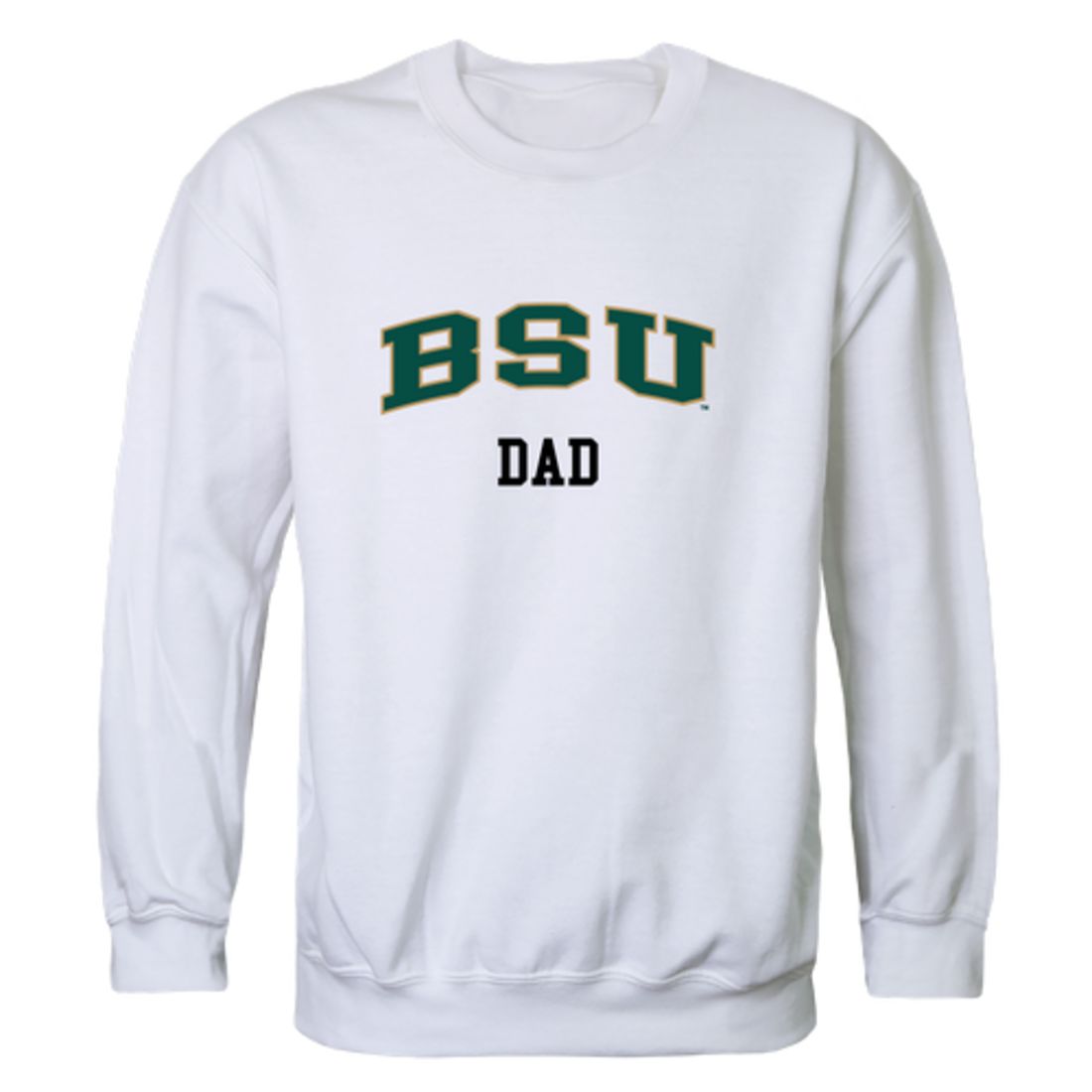 BSU Bemidji State University Beavers Dad Fleece Crewneck Pullover Sweatshirt Forest-Campus-Wardrobe