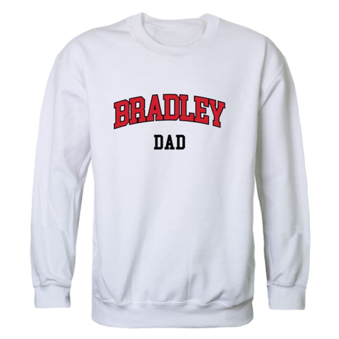 Bradley University Braves Dad Fleece Crewneck Pullover Sweatshirt Heather Grey-Campus-Wardrobe