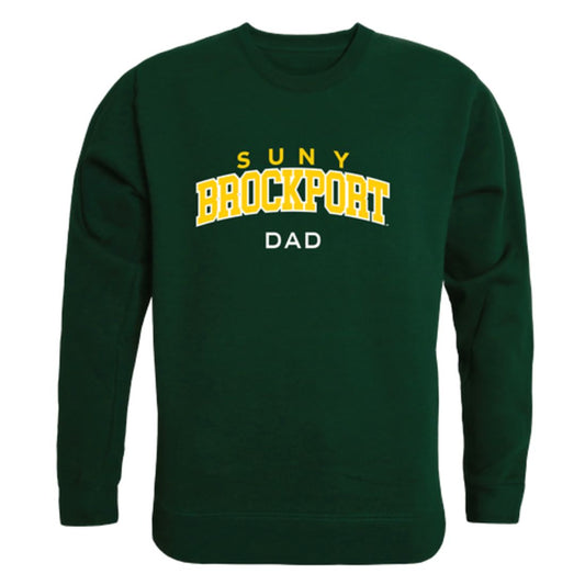 SUNY College at Brockport Golden Eagles Dad Fleece Crewneck Pullover Sweatshirt Forest-Campus-Wardrobe